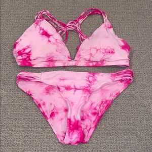 pink tie dye bikini